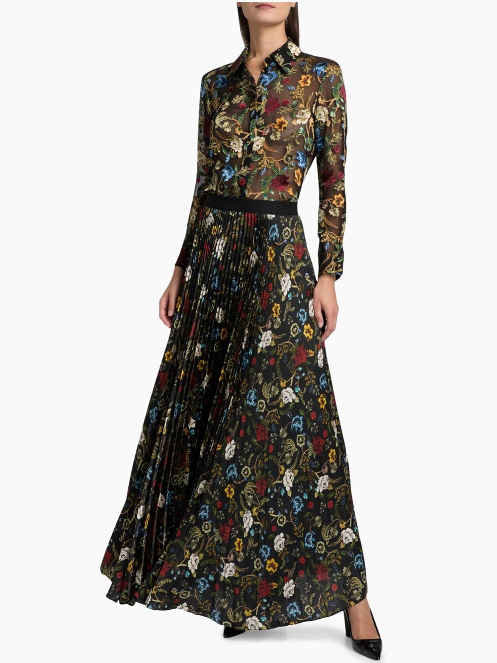 Alice + Olivia Tapestry Trails Willa Placket Top - Picture 6 of 8